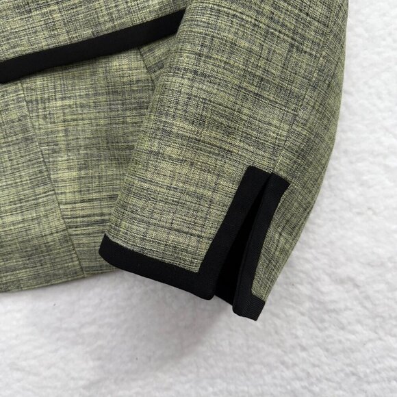 Jones New York Pant Suit Sage Green Black Trim Career Classic Office Womens 10 - Picture 5 of 14